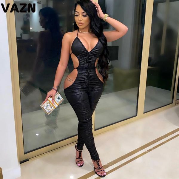 women's jumpsuits & rompers vazn 2021 autumn special open club cross bandage hollow out spaghetti strap high waist women skinny pen, Black;white
women's jumpsuits & rompers vazn 2021 autumn special open club cross bandage hollow out spaghetti strap high waist women skinny pen, Black;white