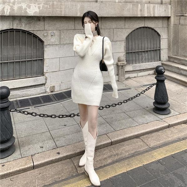 autumn sweater women french waist slim knitted dress silm solid pull femme sueter mujer truien dames korean sweaters pullover, White;black
autumn sweater women french waist slim knitted dress silm solid pull femme sueter mujer truien dames korean sweaters pullover, White;black