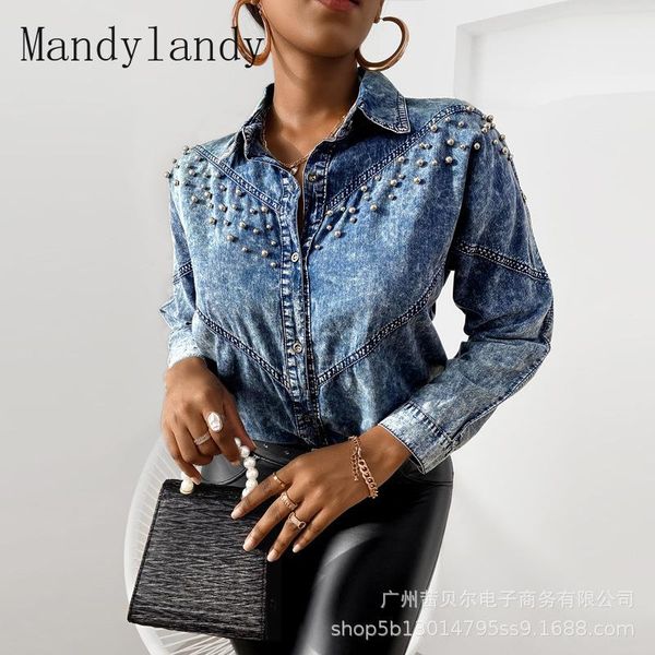 women's jackets mandylandy denim jacket summer long sleeve single-breasted turn-down collar coats casual solid stitching beaded, Black;brown
women's jackets mandylandy denim jacket summer long sleeve single-breasted turn-down collar coats casual solid stitching beaded, Black;brown