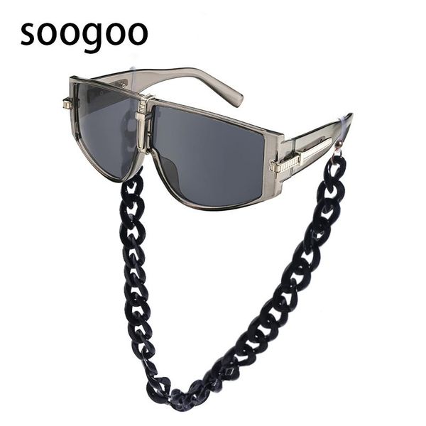 sunglasses 2021 fashion vintage chain steampunk women luxury designer sun glasses for men rectangle des lunettes de soleil uv400, White;black
sunglasses 2021 fashion vintage chain steampunk women luxury designer sun glasses for men rectangle des lunettes de soleil uv400, White;black