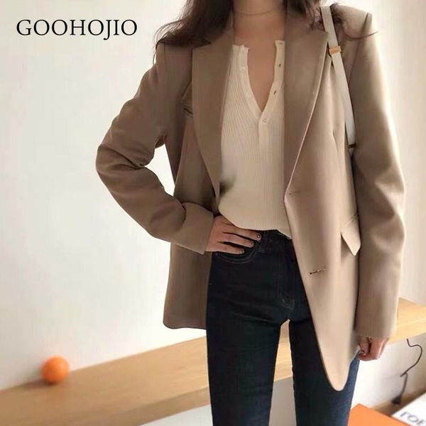 goohojio 2021 new oversized office lady jackets for women temperament female blazers autumn casual long sleeve blazer overcoats, White;black
goohojio 2021 new oversized office lady jackets for women temperament female blazers autumn casual long sleeve blazer overcoats, White;black