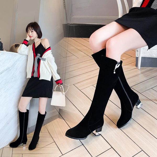 boots 2021 brand women mid calf autumn winter woman high heel shoes ladies zipper botas size 33-43, Black
boots 2021 brand women mid calf autumn winter woman high heel shoes ladies zipper botas size 33-43, Black
