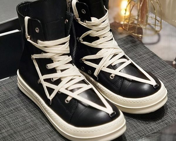 black real cowhide high-men's casual sports shoes with round toe european and american fashion catwalk thick-soled ankle boots
black real cowhide high-men's casual sports shoes with round toe european and american fashion catwalk thick-soled ankle boots