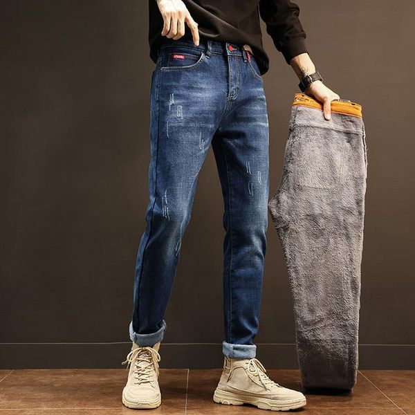 men's jeans warm winter plus size slim men advanced stretch cotton denim pants thick fleece student trousers blue black
men's jeans warm winter plus size slim men advanced stretch cotton denim pants thick fleece student trousers blue black