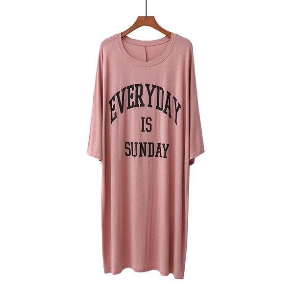 women's sleepwear modal nightdress female summer style letter printed plus size can be worn outside loose dress for pregnant women, Black;red
women's sleepwear modal nightdress female summer style letter printed plus size can be worn outside loose dress for pregnant women, Black;red