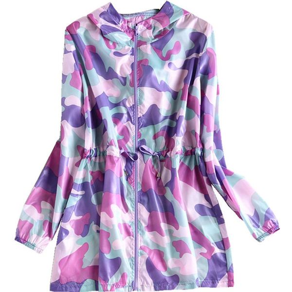 women's jackets summer sun protection clothing anti-uv mid length female jacket thin section printing hooded women lacing zipper coat, Black;brown
women's jackets summer sun protection clothing anti-uv mid length female jacket thin section printing hooded women lacing zipper coat, Black;brown