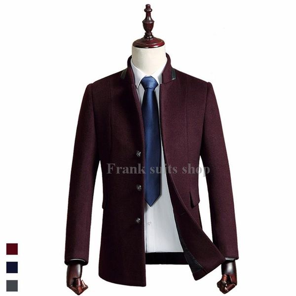 men's wool & blends 2021 custom made arrival fashion british style solid woolen coat men winter warm overcoat worsted casual jacket, Black
men's wool & blends 2021 custom made arrival fashion british style solid woolen coat men winter warm overcoat worsted casual jacket, Black