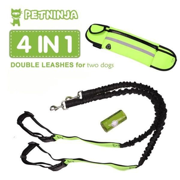 dog collars & leashes double running leash with waist pocket adjustable belt absorbing bungee fits up to 45 inch
dog collars & leashes double running leash with waist pocket adjustable belt absorbing bungee fits up to 45 inch