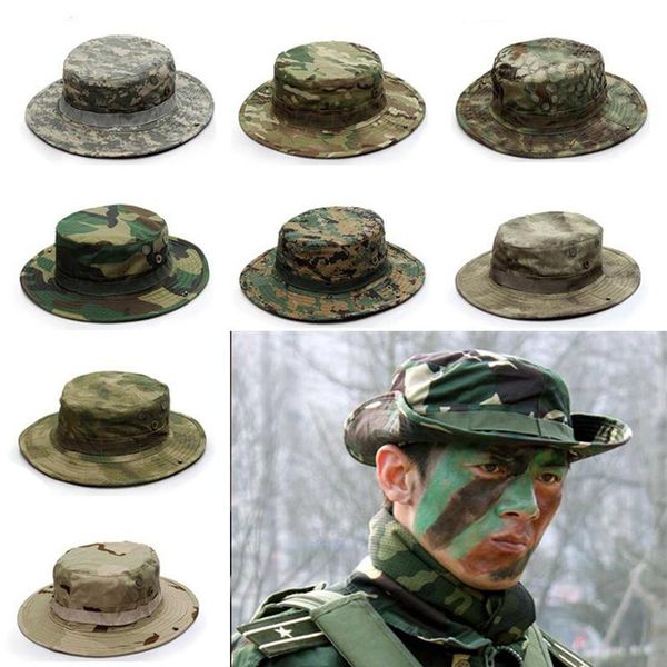 men tactical cap camouflage boonie hat sun protector outdoor paintball army training fishing hunting hiking cap, Black;white
men tactical cap camouflage boonie hat sun protector outdoor paintball army training fishing hunting hiking cap, Black;white