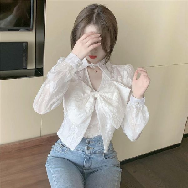 women's blouses & shirts spring 2021 loose large size wild casual slimming explosion style bubble sleeve bowknot white shirt ly356
women's blouses & shirts spring 2021 loose large size wild casual slimming explosion style bubble sleeve bowknot white shirt ly356