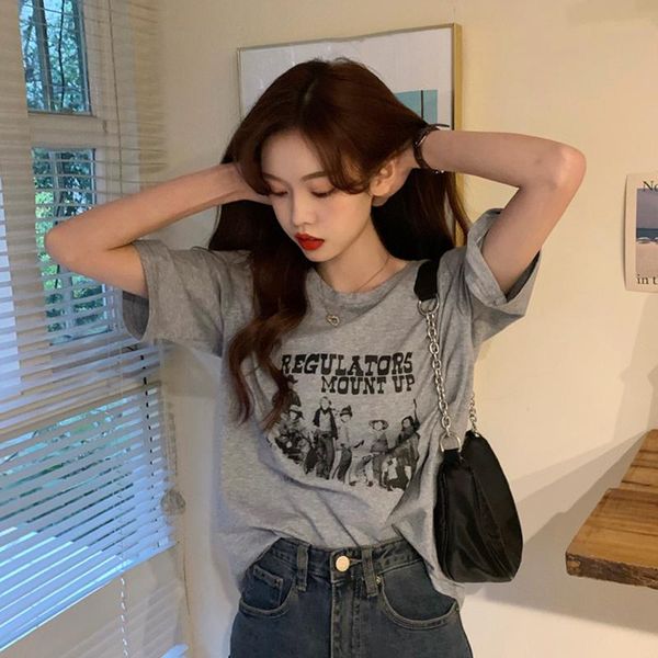 women's t-shirt girl gray short-sleeved female summer design sense niche 2021 net red loose clothes trend, White
women's t-shirt girl gray short-sleeved female summer design sense niche 2021 net red loose clothes trend, White