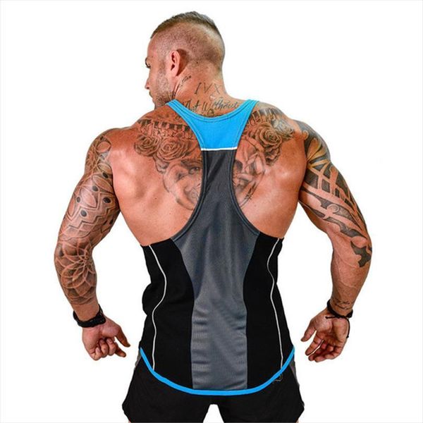 men bodybuilding tank gym mens workout training sleeveless shirt running singlet male quick dry breathable vest leisure, White;black
men bodybuilding tank gym mens workout training sleeveless shirt running singlet male quick dry breathable vest leisure, White;black
