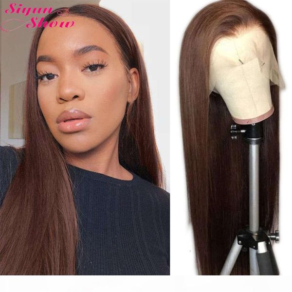 #4 brown straight 250 density wig 13x4 lace front human full brazilian hair wigs for women, Black;brown
#4 brown straight 250 density wig 13x4 lace front human full brazilian hair wigs for women, Black;brown