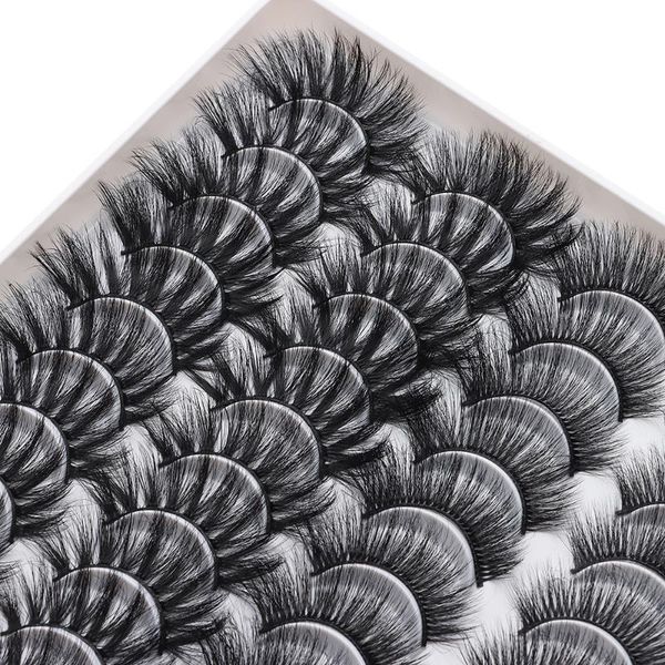 false eyelashes 20 pairs 3d faux mink fluffy volume natural long black extension handmade resuable lashes beauty makeup tool 
false eyelashes 20 pairs 3d faux mink fluffy volume natural long black extension handmade resuable lashes beauty makeup tool
