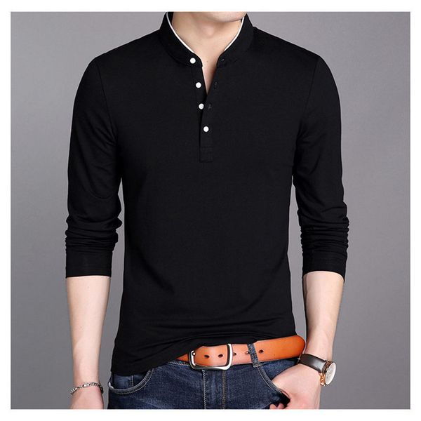 2021 fashion men's long sleeve stand collar tshirt autumn new solid color style mens casual slim fit white t shirts sij2, White;black
2021 fashion men's long sleeve stand collar tshirt autumn new solid color style mens casual slim fit white t shirts sij2, White;black