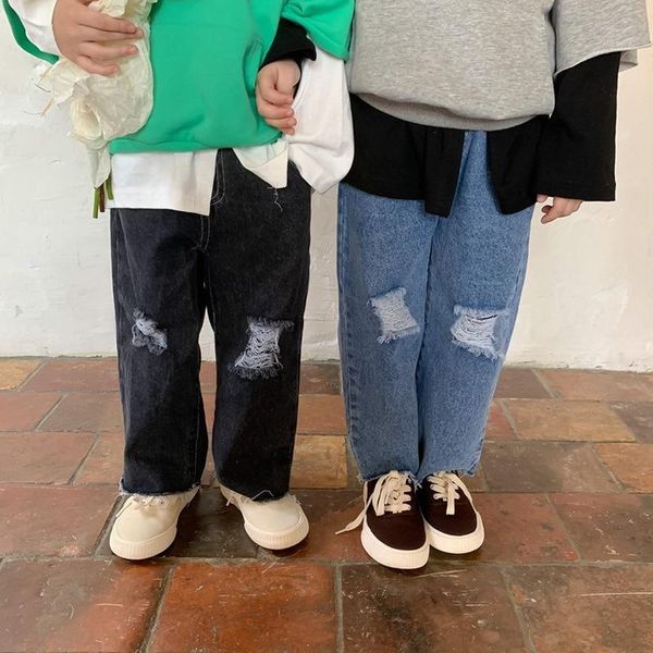 trousers children clothing autumn 2021 toddler boys and girls two-color ripped straight leg micro wide-leg denim hole jeans, Blue
trousers children clothing autumn 2021 toddler boys and girls two-color ripped straight leg micro wide-leg denim hole jeans, Blue