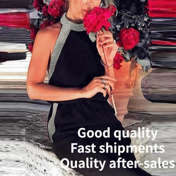 women's jumpsuit pants sleeveless pure color halter elegant fashion flared british style & capris, Black;white
women's jumpsuit pants sleeveless pure color halter elegant fashion flared british style & capris, Black;white