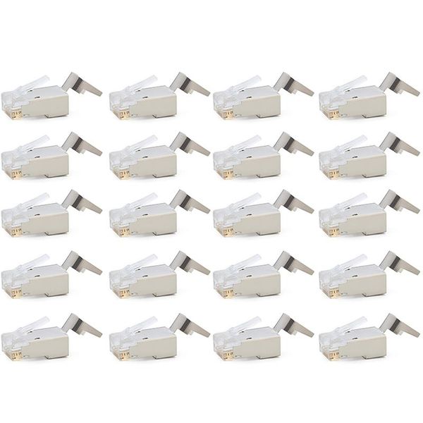 computer cables & connectors 20 pcs cat6/6a rj45 pass through modular plugs, shielded (stp) external ground connector,ez crimp
computer cables & connectors 20 pcs cat6/6a rj45 pass through modular plugs, shielded (stp) external ground connector,ez crimp