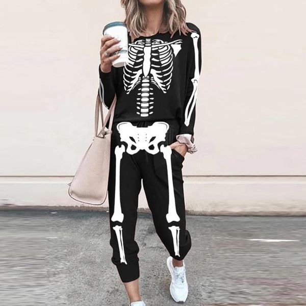 women's two piece pants chicme set women halloween skeleton print long sleeve & pocket design 2 sets womens outfits pant suits, White
women's two piece pants chicme set women halloween skeleton print long sleeve & pocket design 2 sets womens outfits pant suits, White