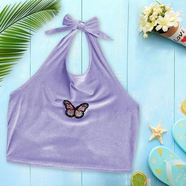 blue sleeveless crop womens butterfly embroidery camisole summer solid polyester basic tees casual ladies tank, White
blue sleeveless crop womens butterfly embroidery camisole summer solid polyester basic tees casual ladies tank, White