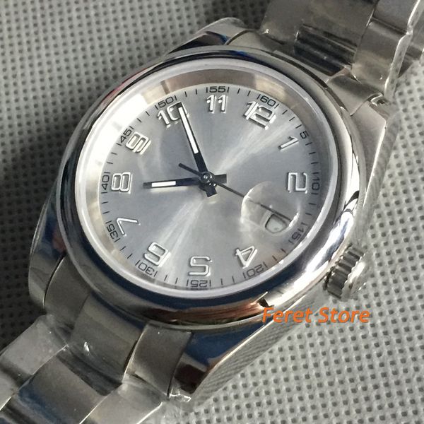 bliger new polishing bezel self winding 39mm men watch 21 jewels miyota 8215 white dial steel jubilee bracelet screw crown, Slivery;brown
bliger new polishing bezel self winding 39mm men watch 21 jewels miyota 8215 white dial steel jubilee bracelet screw crown, Slivery;brown