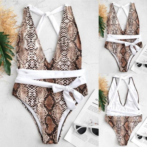 women's swimwear women snake skin high cut v neck one pieces bikini swimsuit beachwear lady cover-ups j17#, White;black
women's swimwear women snake skin high cut v neck one pieces bikini swimsuit beachwear lady cover-ups j17#, White;black