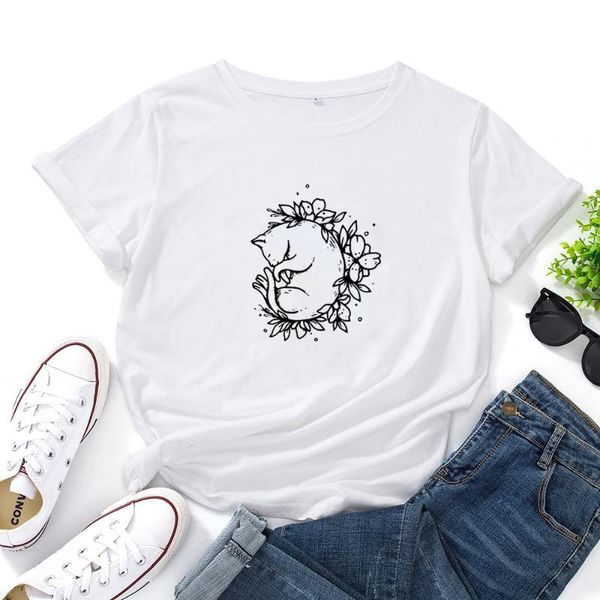 women's t-shirt cute cat graphic t shirts women cotton o-neck casual short-sleeved woman tshirt summer harajuku fashion tee shirt, White
women's t-shirt cute cat graphic t shirts women cotton o-neck casual short-sleeved woman tshirt summer harajuku fashion tee shirt, White