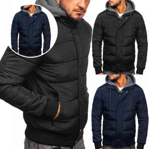 all match great highly warm hooded windproof men jacket hat men down coat contrast colors for work y1103, Black
all match great highly warm hooded windproof men jacket hat men down coat contrast colors for work y1103, Black