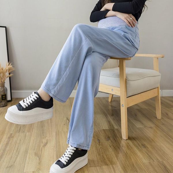 maternity bottoms 8968 summer thin denim jeans wide leg loose elastic waist belly pants clothes for pregnant women chic casual pregnancy, White
maternity bottoms 8968 summer thin denim jeans wide leg loose elastic waist belly pants clothes for pregnant women chic casual pregnancy, White