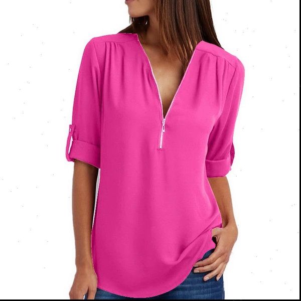 2021 autumn plus size women long sleeve loose shirt chiffon blouse casual ladies v neck zipper irregular blouses, White
2021 autumn plus size women long sleeve loose shirt chiffon blouse casual ladies v neck zipper irregular blouses, White