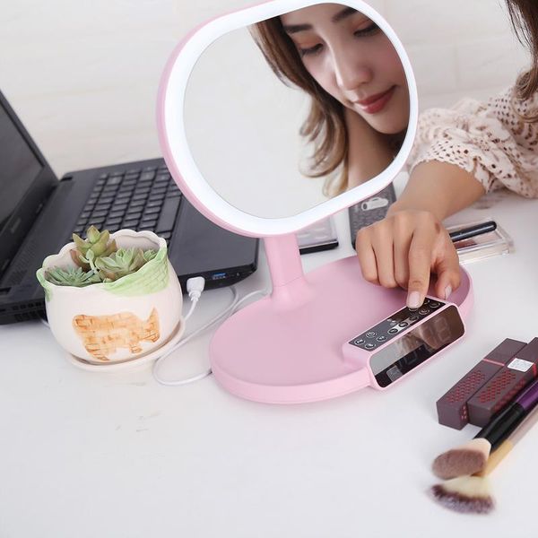 compact mirrors makeup vanity mirror with led light multifunction table cosmetic beauty storage bluetooth speaker clock lamb
compact mirrors makeup vanity mirror with led light multifunction table cosmetic beauty storage bluetooth speaker clock lamb