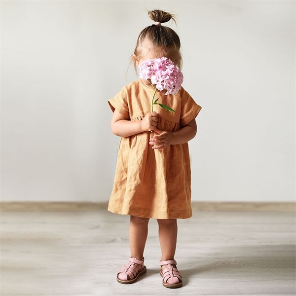 girls short-sleeve dress summer korean children cotton and linen princess dress literary children's clothing tz03 210303, Red;yellow
girls short-sleeve dress summer korean children cotton and linen princess dress literary children's clothing tz03 210303, Red;yellow