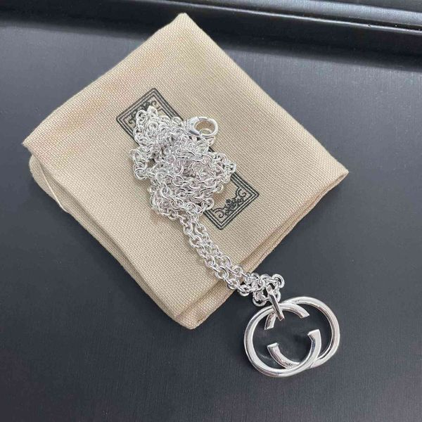 double necklace fashion versatile electroplated hollow out circular naked letter pendant men's and women's sweater chain, Silver
double necklace fashion versatile electroplated hollow out circular naked letter pendant men's and women's sweater chain, Silver