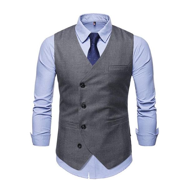 men's vests 2021 british shoulder solid single breasted v-neck casual vest, Black;white
men's vests 2021 british shoulder solid single breasted v-neck casual vest, Black;white