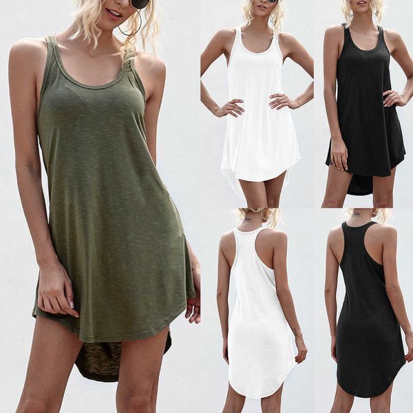 tank sleeveless mini dress women casual o neck asymmetry summer es vintage loose vestido robe female 210526, Black;gray
tank sleeveless mini dress women casual o neck asymmetry summer es vintage loose vestido robe female 210526, Black;gray
