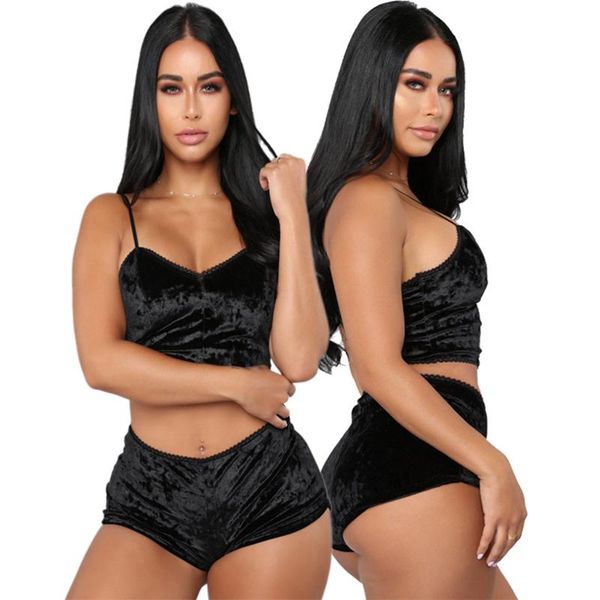 one-piece suits 2pcs velvet babydoll sleepwear women pajamas set v neck slim camis crop +shorts nightwear casual outfit suit linger
one-piece suits 2pcs velvet babydoll sleepwear women pajamas set v neck slim camis crop +shorts nightwear casual outfit suit linger