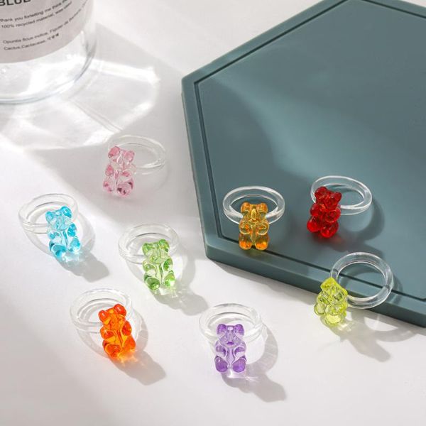 wedding rings korean fashion macaron color transparent bear geometric round acryic resin ring for women girls ins trendy accessories, Slivery;golden
wedding rings korean fashion macaron color transparent bear geometric round acryic resin ring for women girls ins trendy accessories, Slivery;golden
