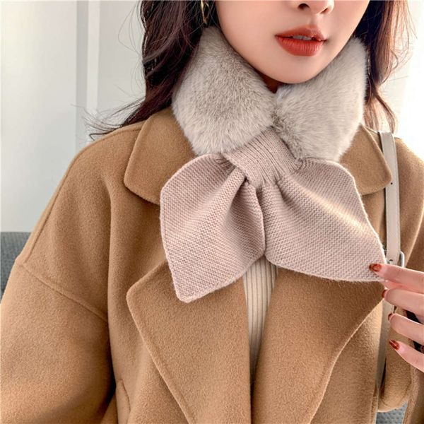 new winter korean women's knitting love wool collar imitating rabbit hair cross scarf solid color thickening warm, Blue;gray
new winter korean women's knitting love wool collar imitating rabbit hair cross scarf solid color thickening warm, Blue;gray