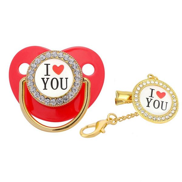 pacifiers# 8 colors dummy pacifier with clip chain bling baby soother i love you silicone infant born nipple shower gift
pacifiers# 8 colors dummy pacifier with clip chain bling baby soother i love you silicone infant born nipple shower gift