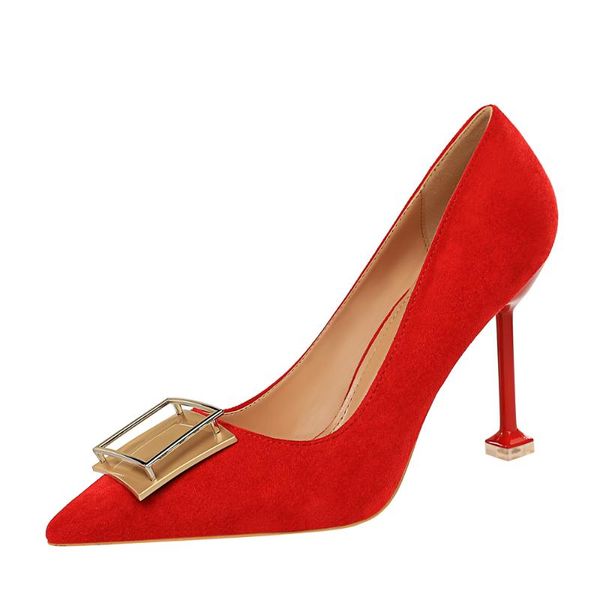 dress shoes bigtree brand designer pumps women high heels stiletto faux suede metal decoration red office party shoe, Black
dress shoes bigtree brand designer pumps women high heels stiletto faux suede metal decoration red office party shoe, Black