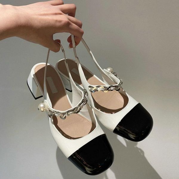 sandals chunky summer 2021 spring mary jane high heels pearl single shoes female mid-heel casual baotou mixed color, Black
sandals chunky summer 2021 spring mary jane high heels pearl single shoes female mid-heel casual baotou mixed color, Black