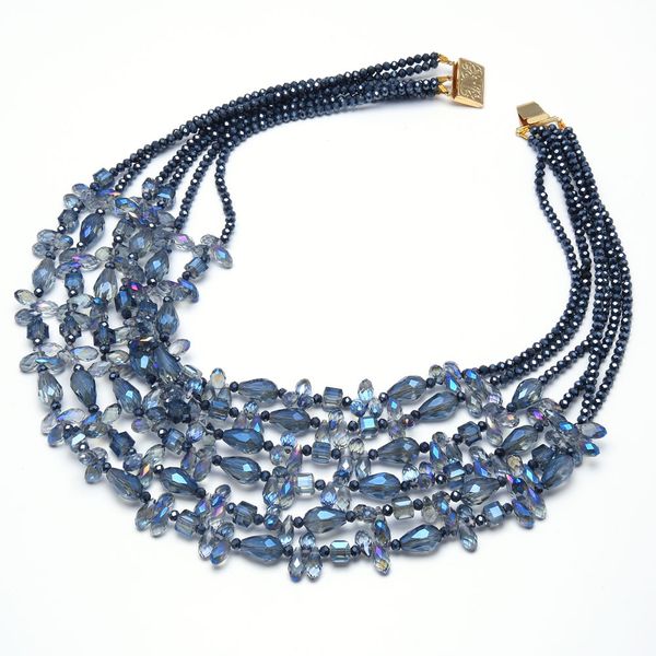 guaiguai jewelry 6 strands natural blue crystal necklace 19-25'' handmade for women, Silver
guaiguai jewelry 6 strands natural blue crystal necklace 19-25'' handmade for women, Silver
