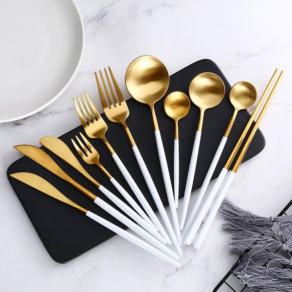 dinnerware sets white gold steak knife fork coffee spoon butter knives chopstick dessert ice stainless steel cutlery set
dinnerware sets white gold steak knife fork coffee spoon butter knives chopstick dessert ice stainless steel cutlery set