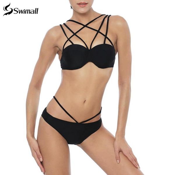 women's swimwear push up bikini 2021 hollow out swimsuit women summer solid set two piece bathing suit bather biquini, White;black
women's swimwear push up bikini 2021 hollow out swimsuit women summer solid set two piece bathing suit bather biquini, White;black