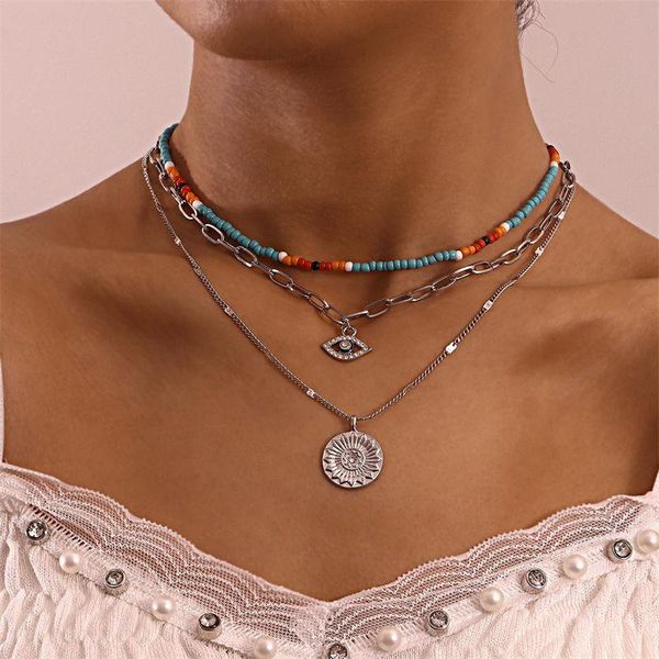 chokers classical boho turkey metal coin multi layered beads choker sunflower lucky necklace clavicle chain handmade women jewelry, Golden;silver
chokers classical boho turkey metal coin multi layered beads choker sunflower lucky necklace clavicle chain handmade women jewelry, Golden;silver