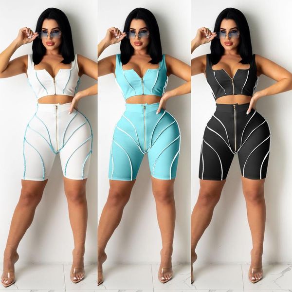 women's tracksuits women striped 2 pieces set sleeveless tank vest crop zipper bodycon empire biker shorts solid stretch pants sets, Gray
women's tracksuits women striped 2 pieces set sleeveless tank vest crop zipper bodycon empire biker shorts solid stretch pants sets, Gray