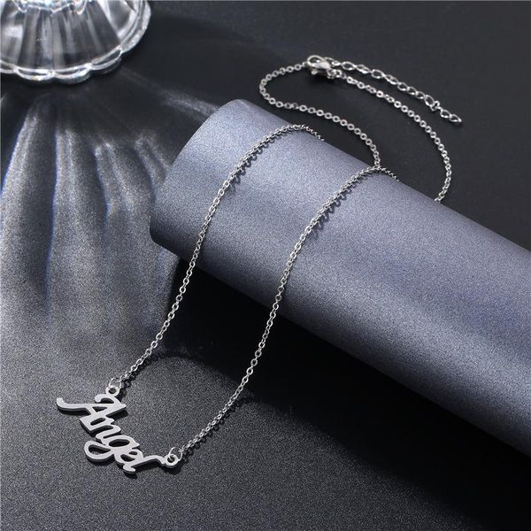 chains stainless steel english alphabet angel men's and women's necklace clavicle chain fashion personality item, Silver
chains stainless steel english alphabet angel men's and women's necklace clavicle chain fashion personality item, Silver
