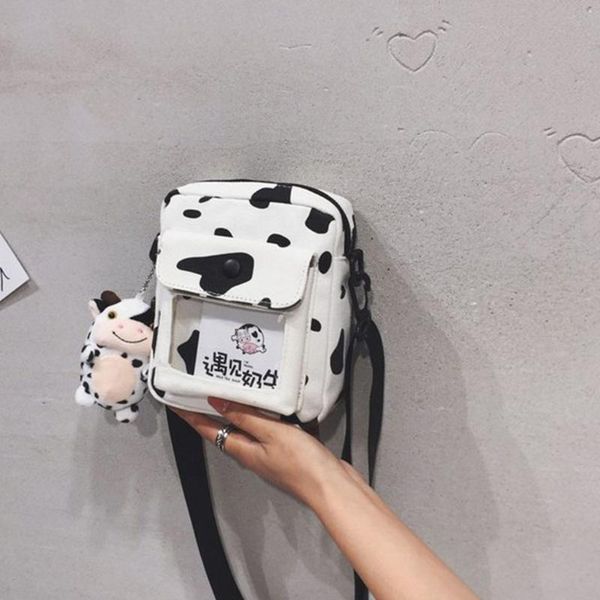 evening bags harajuku cow pattern canvas bag women shoulder messenger girls transprant crossbody with cute pendant k5da
evening bags harajuku cow pattern canvas bag women shoulder messenger girls transprant crossbody with cute pendant k5da