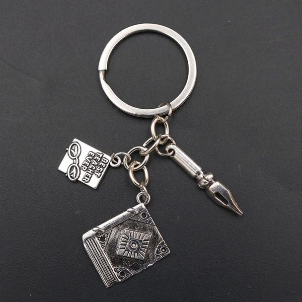 keychains wkoud 1pc antique silver teacher ever charm book fountain pen keychain creative diy metal jewelry alloy a1672
keychains wkoud 1pc antique silver teacher ever charm book fountain pen keychain creative diy metal jewelry alloy a1672