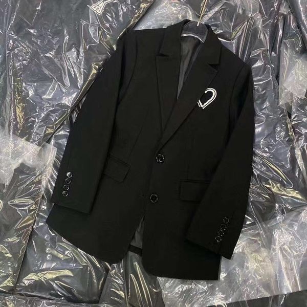 am + couple embroidery peach heart letter single breasted commuter collar black hong kong style suit coat, White;black
am + couple embroidery peach heart letter single breasted commuter collar black hong kong style suit coat, White;black